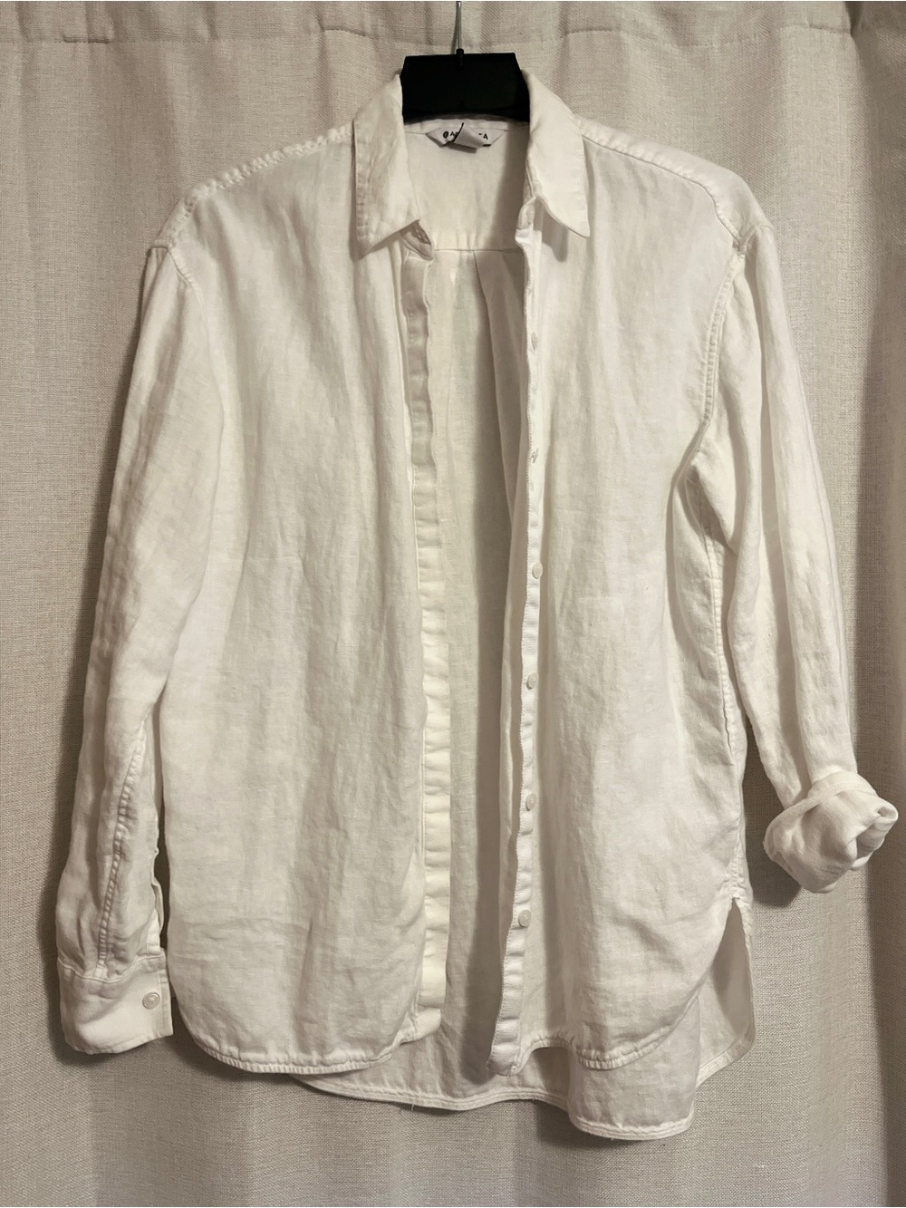 ATHLETA Linen Button Down Shirt Women’s Medium White Oversized - Picture 4 of 7